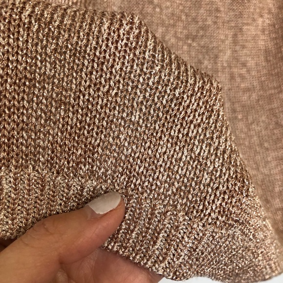 NWT Guess Metallic turtle neck sweater Pink XL - Picture 6 of 14